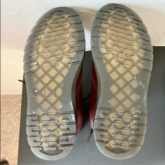 Dr. Martens Zavala Combat Boots Cherry Red 6 - Picture 11 of 12